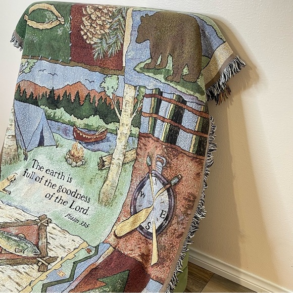 Andrea Tachiera Tapestry Throw Blanket Psalm 33:5 - Picture 5 of 14